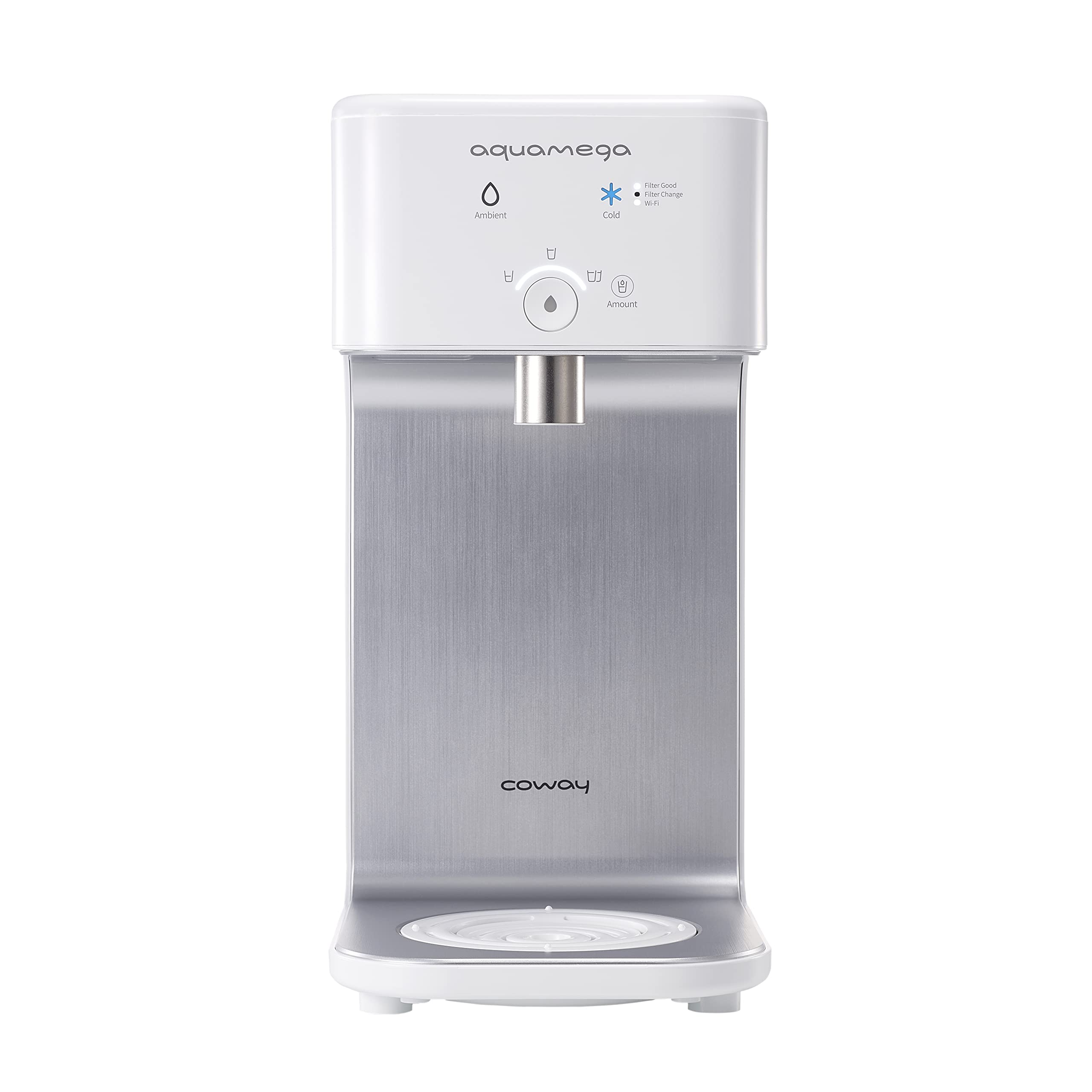 Coway Aquamega 200C Countertop Water Purifier with a cold-water setting, a new advanced filter, and Coway Io-Care app connectivity,White,16.5 x 7.1 x 14.7