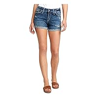 Silver Jeans Co. Women's Suki Mid Rise Curvy Fit Short