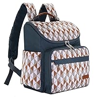 Mummy Diaper Bag Nappy Large Capacity Tote Shoulder Maternity Nappy Backpack, Waterproof Multi-Function Organizer Bags (Coffee)
