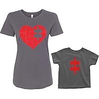 Threadrock Heart & Missing Piece Toddler & Women's T-Shirt Matching Set