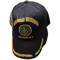 US Army Disabled Vet Veteran Black Shadow Emblem Embroidered Cap Hat Licensed
