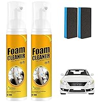  Foam Cleaner For Car, 2 Pack Magic Multi Purpose Foam Cleaner  for Car and House, Lemon Flavor Car Interior Cleaner, All Purpose Cleaner  Remove Stain from Leather, Carpet, Upholstery, Fabric 