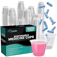 [Case of 5000-1oz.] Pruvade Disposable Medicine Cups with Graduated Dosage Lines for Pills or Liquid, Single Serve Measuring for Home, Nurse, Hospital, Medical Care, Resin Mixing, Mouthwash