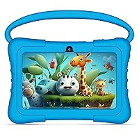 IBENZER Kids Learning Tablet, 7 Inch 4GB+64GB Android Tablet for Kids with WiFi, Parental Control, Dual Camera, Shockproof Case, Eye Protection, Educational, Games