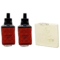 Bath & Body Works Forever Red Wallflowers Fragrance Refill 2 Pack With a Natual Oats Sample Soap.