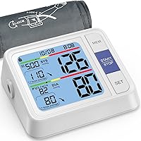 Blood Pressure Monitor Upper Arm Automatic BP Machine 2X 500 Accurate Memory Reading Digital Irregular Heartbeat & Hypertension Detector with Adjustable Cuff Large Arm Friendly