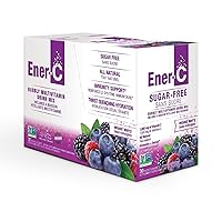 Sugar Free Energy Mixed Berry Multivitamin Drink Mix Vitamin C 1000mg & Electrolytes - Natural Immunity Support with Real Fruit Juice Powders Non-GMO Vegan & Gluten Free - 30 Count