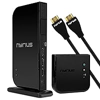 Aries Home+ Wireless HDMI 2X Input Transmitter & Receiver for Streaming HD 1080p 3D Video and Digital Audio (NAVS502) - Bonus Additional Nyrius HDMI Cable Included
