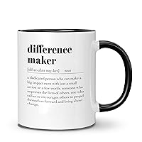 Difference Maker Coffee Mug - Difference Maker Gifts, Appreciation Gifts for Teacher Mentor Coach Boss, Thank You Gifts for Women, Coffee Mugs 11 oz White