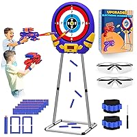 Shooting Toys for Kids, Digital Touch Screen and Electronic Scoring Target, with Foam Dart Toy Gun for Boys and Girls Ages 4, 5, 6, 7, 8, 9, 10, 11, 12+, Birthday Gift, Outdoor Toy