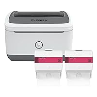 ZEBRA ZSB Series 4-Inch Thermal Label Printer & Two LC1 (4 x 6 inch) XL Shipping Label Cartridges - Comes with One in Printer - Wireless Label Printing