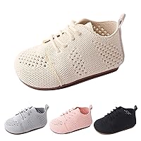 Light up Sports Cones Spring and Summer Children Infant Toddler Shoes Boys and Girls Floor Sports Shoes Non Slip Lace Up Mesh Breathable and Comfortable Boys Flexible Shoes