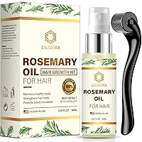 Hair Growth Serum: Hair Serum for Hair Growth with Biotin & Castor oil - Rosemary Oil for Hair Growth - Hair Loss Treatments for Men and Women with Tool - All Hair Types