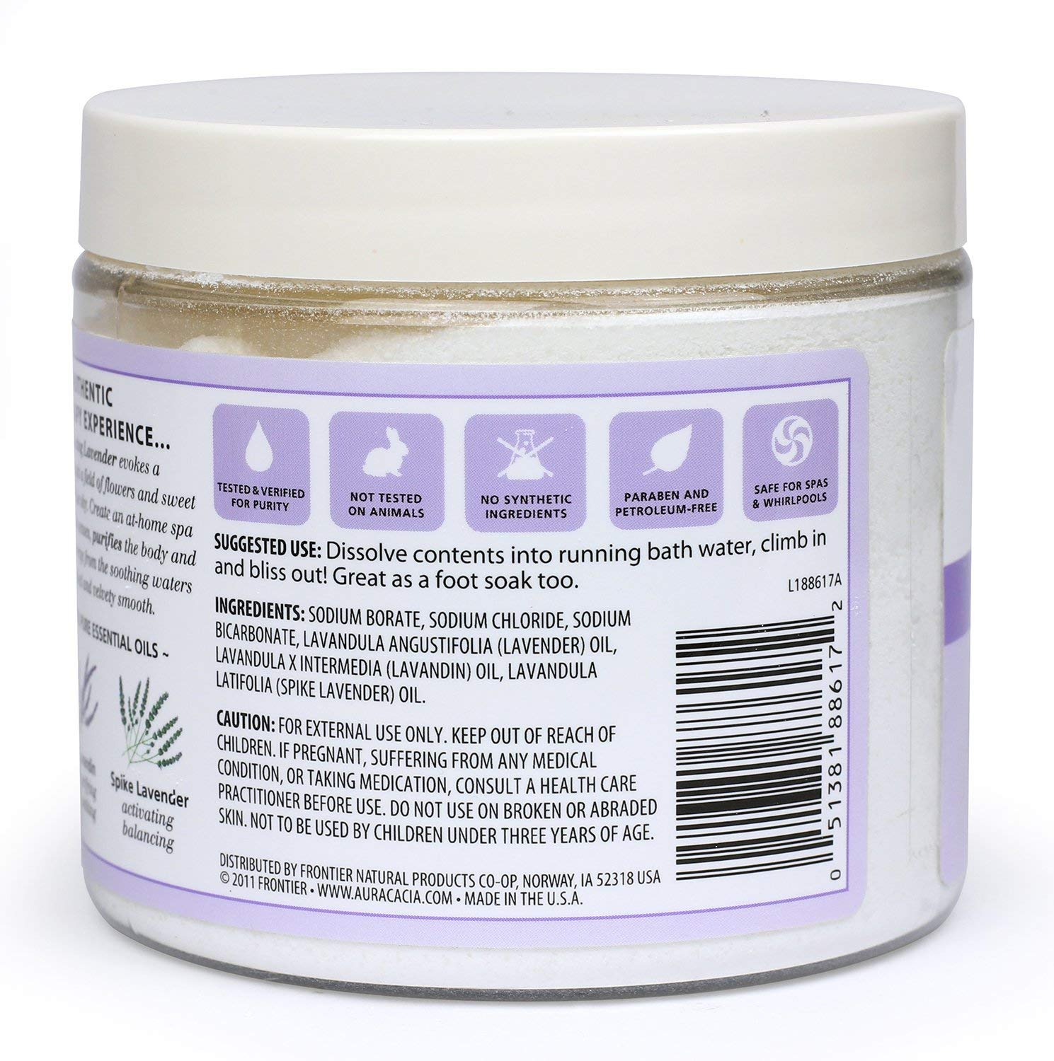 Aura Cacia Lavender Harvest Aromatherapy Mineral Bath Salt, 16 Ounce - 3 per case.3