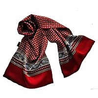 Mens 100 Silk Scarf Double Layers Fashion Wrap Neckerchief Formal Business Casual Party
