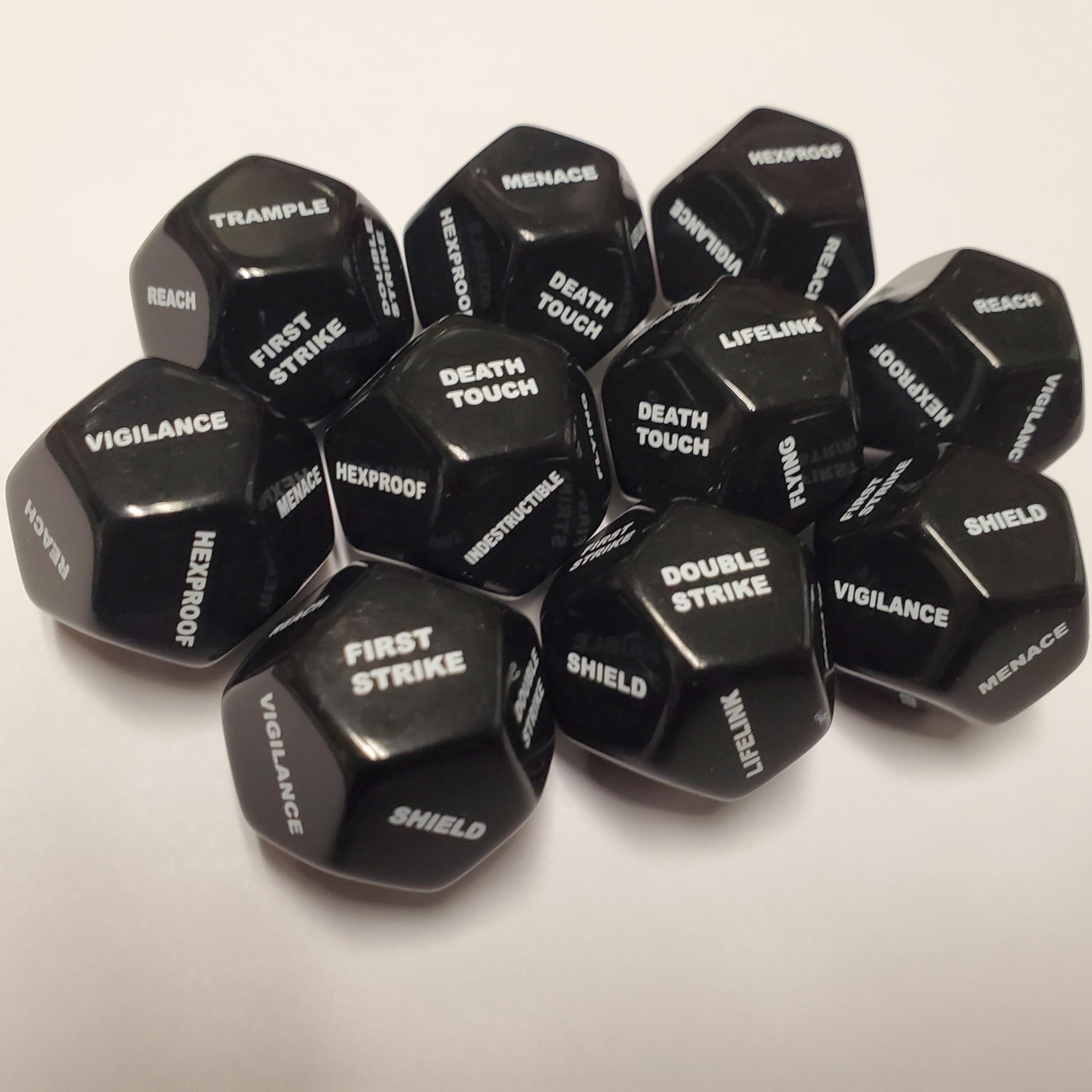 10x Deluxe 12 Sided Large Keyword & Shield Counters Compatible with Magic: The Gathering MTG CCG