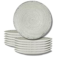 Steelite International 7194TM075 Melamine Large Dinner Plate, Heavy Duty Unbreakable Grade, Pompeii Stone 11