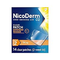 NicoDerm CQ Step 2 Nicotine Patches to Quit Smoking - Stop Smoking Aid, 14 Count (2-Week Kit)