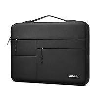 MOSISO 360 Protective Laptop Sleeve Compatible with MacBook Air/Pro, 13-13.3 inch Notebook, Compatible with MacBook Pro 14 inch M3 M2 M1 Chip 2023-2021 with Belt&3 Horizontal Parallel Pockets, Black