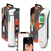 Health Monitoring Essentials Bundle: MOBI Wi-Fi Otoscope for Ears, Nose & Throat - 1080P HD Lens and MOBI Connect Smart DualScan Bluetooth Ear & Forehead Thermometer, LED Fever Indicators