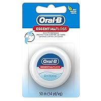 Oral-B Dental Floss, Essential Floss, Mint, Waxed, 54 Yd (Pack of 24)