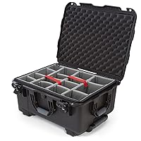 Wheeled Series 950 Lightweight NK-7 Resin Waterproof Protective Rolling Case with Padded Dividers, Black