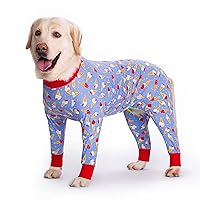 Adorable Ice Cream Surgery Recovery Suit Female Male for Dogs After Surgery Medium Large Dogs Onesie,Lightweight Dog Recovery Suit for Shedding Prevent Licking Surgical Wound,Dog Pajamas Pjs