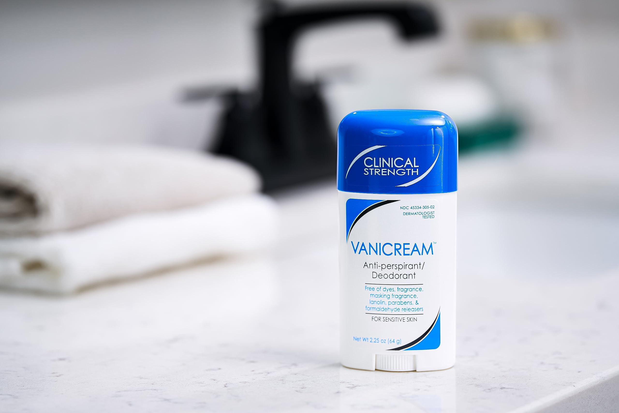 Vanicream Anti-Perspirant Deodorant for Sensitive Skin - 2.25 oz - Clinical-Strength Deodorant with 24-Hour Protection - Unscented