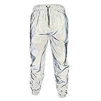 Reflective Pants Men Brand Hip Hop Dance Fluorescent Trousers Casual Harajuku Night Sporting Jogger Pants Gray