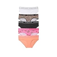 Cotton Hiphugger Panty Pack, Logo Banded Waistband, Underwear for Women (XS-XXL)