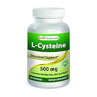 L-cysteine 500 Mg Capsule, 180 Count