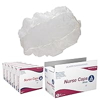 Dynarex Disposable Nurse Scrub Caps - Moisture-Wicking, Lightweight, Breathable Head Cover, Elastic Fit - 24