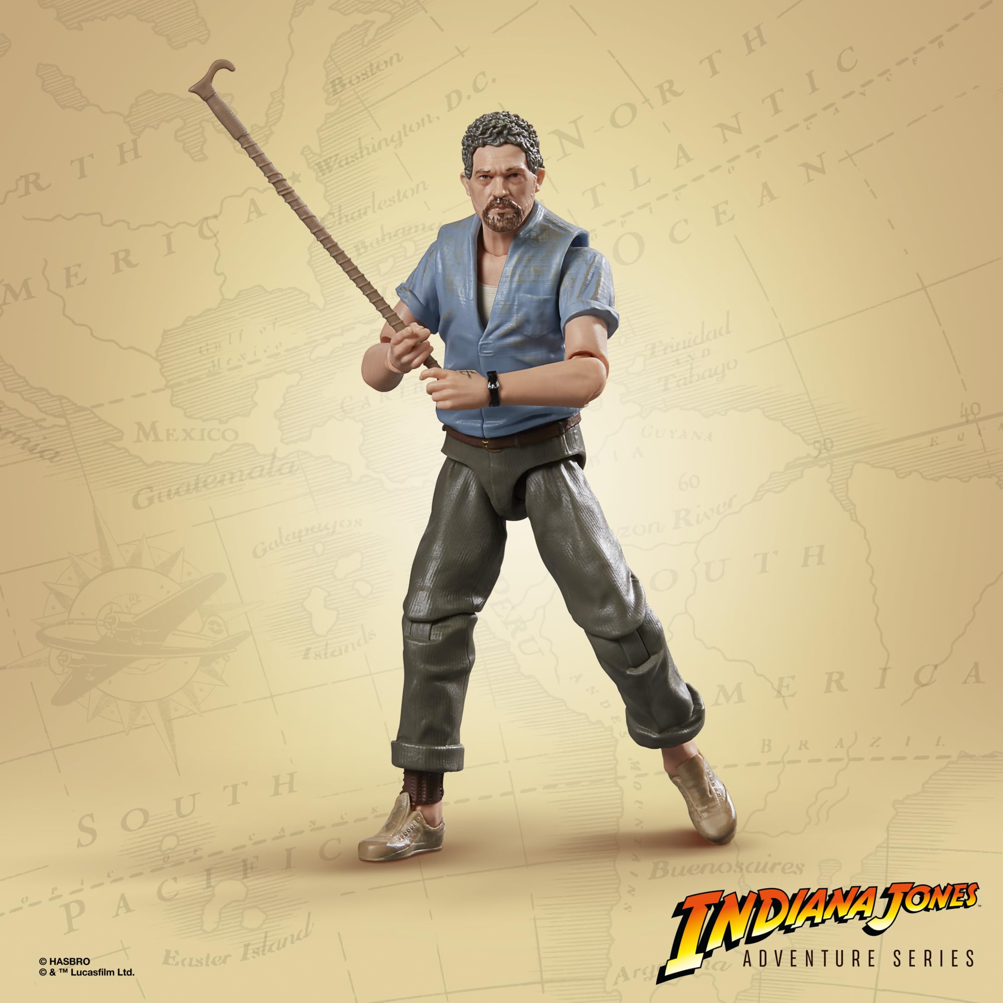 Indiana Jones and the Dial of Destiny Adventure Series Renaldo Action Figure, 6-inch Indiana Jones Action Figures, Toys for Kids Ages 4 and up