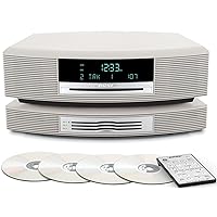 Bose Wave Music System with Multi-CD Changer -- Platinum White, Compatible with Alexa Amazon Echo (Renewed)