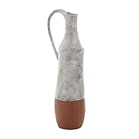The Novogratz Ceramic Handmade Decorative Vase Centerpiece Vase with Terracotta Accents, Flower Vase for Home Decoration 6