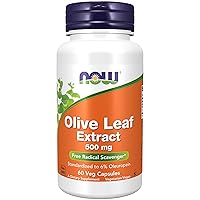 NOW Supplements, Olive Leaf Extract 500 mg, Free Radical Scavenger*, 60 Veg Capsules