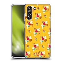 Head Case Designs Yellow Bird Patterns Soft Gel Case Compatible with Samsung Galaxy S21 FE 5G