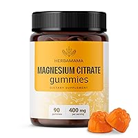 Magnesium Citrate Gummies (Citrato De Magnesio) - Quality Constipation and Gut Health Chewables - Best Magnesium Citrate Supplement for Adults - 90 Vegan & Gluten Free Chews - 400mg