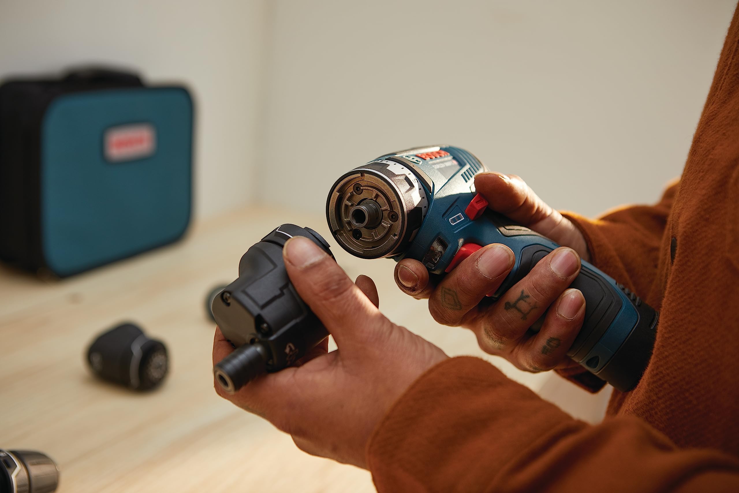 BOSCH GSR12V-300FCB22 12V Max EC Brushless Flexiclick 5-In-1 Drill/Driver System with (2) 2.0 Ah Batteries