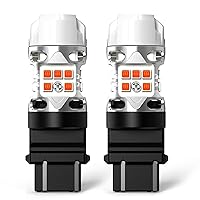 LASFIT T3 3157 LED Bulb Amber 3156 Built In Resistor 3057 Turn Signal CANBUS Error Free Upgraded Front Rear Light 4157 3457 3047 3357 4057 3056 3456 4156, Only For Standard Socket(2pcs)…