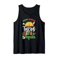 Todays Forecast Tacos & Tequila Fiesta Cinco de Mayo Mexican Tank Top