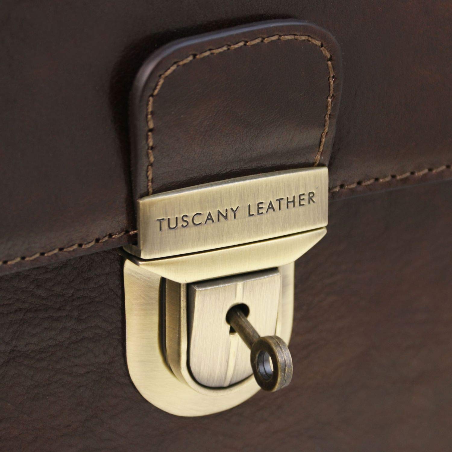 Tuscany Leather Cremona Leather briefcase 3 compartments Honey