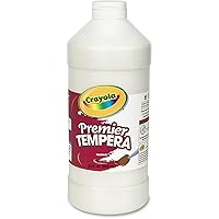 Crayola 54-1232-053 Premier Tempera Paint, 32-oz. Size, White, 1 Unit, Quart