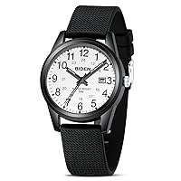 Mens Watches Analog Quartz Sports Unisex Watch 30M Waterproof Watches for Men Women Nurse Medical Professionals-Military Time with Second Hand Glowing Easy to Read Dial Wrist Watch…