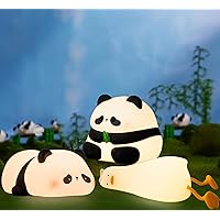Panda and Duck Night Light, LED Squishy Novelty Animal Night Lamp, 3 Level Dimmable Nursery Nightlight for Breastfeeding Toddler Baby Kids Decor, Cool Gifts for Kids