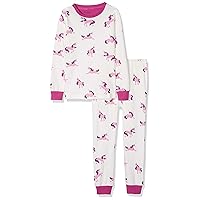 Hatley girls Organic Cotton Long Sleeve Printed Pajama Set