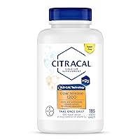 CITRACAL Slow Release 1200, 1200 mg Calcium Citrate and Calcium Carbonate Blend with 1000 IU Vitamin D3, Bone Health Supplement for Adults, Once Daily Caplets, 185 Count