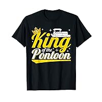 Mens King of the Pontoon Boat Boating Captain Men Dad T-Shirt