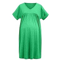 EFOFEI Womens Loose Big Long Dress Strench Drawstring Dresses