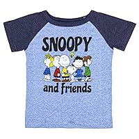 Peanuts Toddler Boys' Snoopy and Friends Raglan Collectible Graphic T-Shirt
